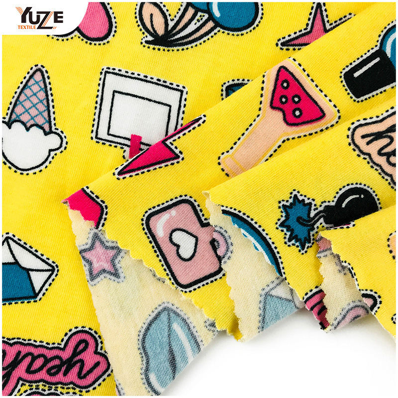 YZS18-278 POLY SPUN Jersey Spandex Print