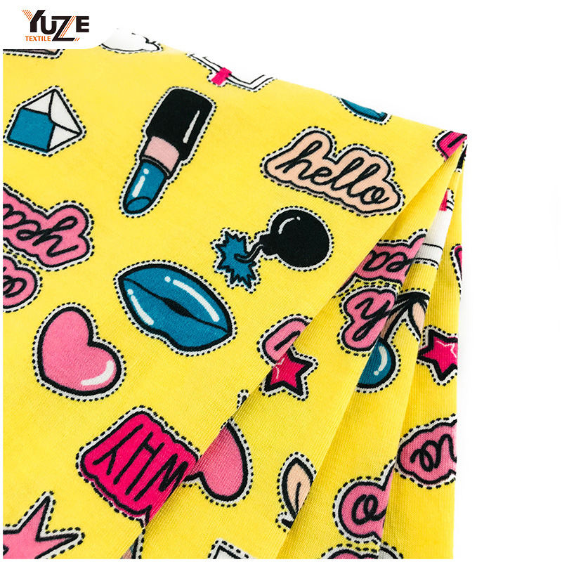 YZS18-278 POLY SPUN Jersey Spandex Print