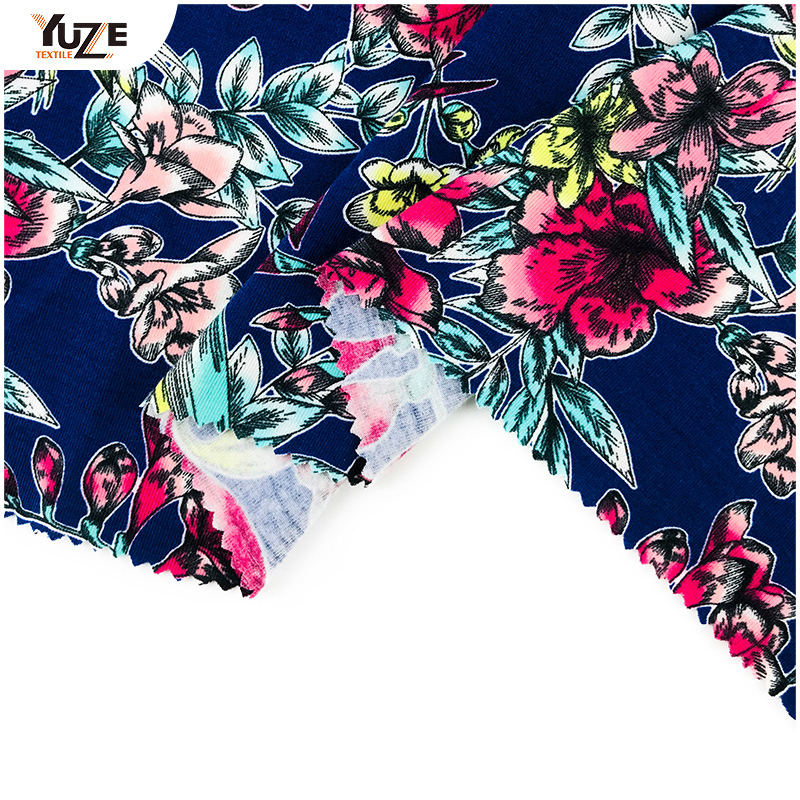 YZS18-417 POLY SPUN Jersey Spandex Print