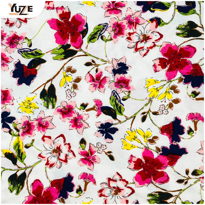 YZS18-455 POLY SPUN Jersey Spandex Print