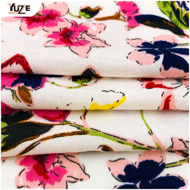 YZS18-455 POLY SPUN Jersey Spandex Print