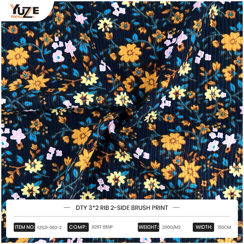 YZS21-062-2 DTY 3*2 RIB 2 RIB 2-Taobh Priontáil