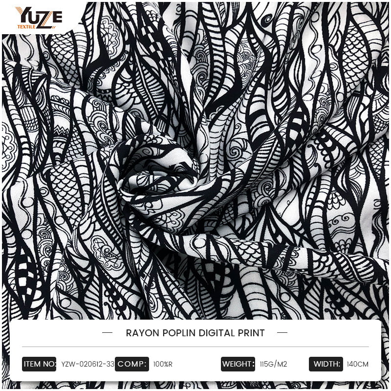 YZW-020612-33 Clós Digiteach Rayon Poplin