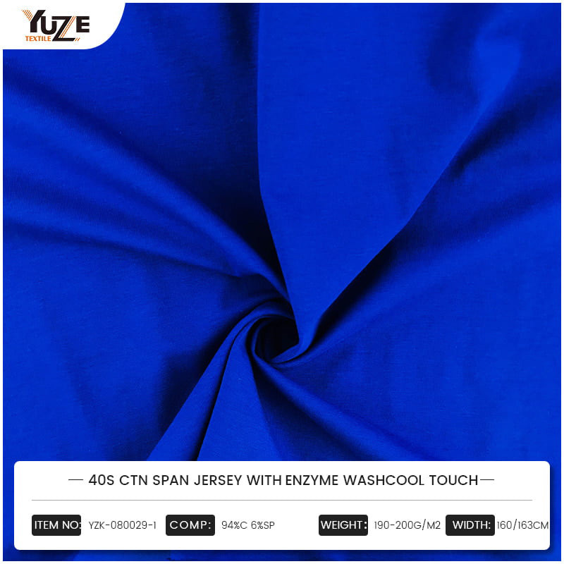 YZK-080029-1 40S CTN SPAN JERSEY WASHCOOL WASHCOOL